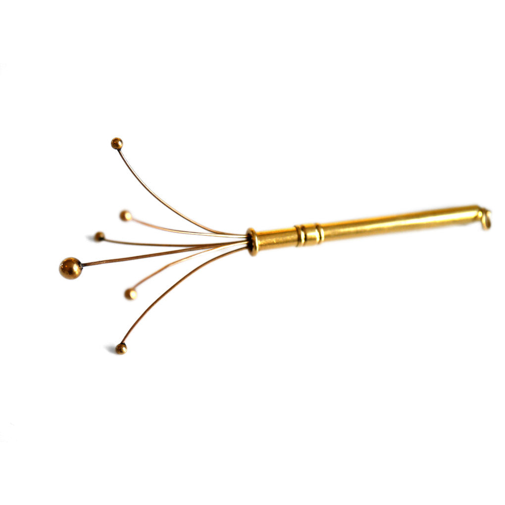 Vintage Gold Swizzle Stick Pendant