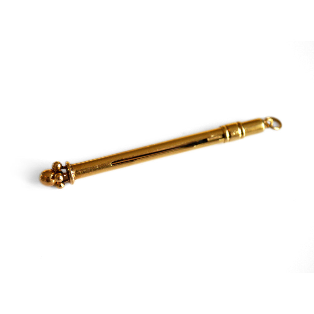 Vintage Swizzle Stick Gold Pendant