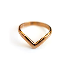 Gold Glorious Gold Wishbone Ring 1960s