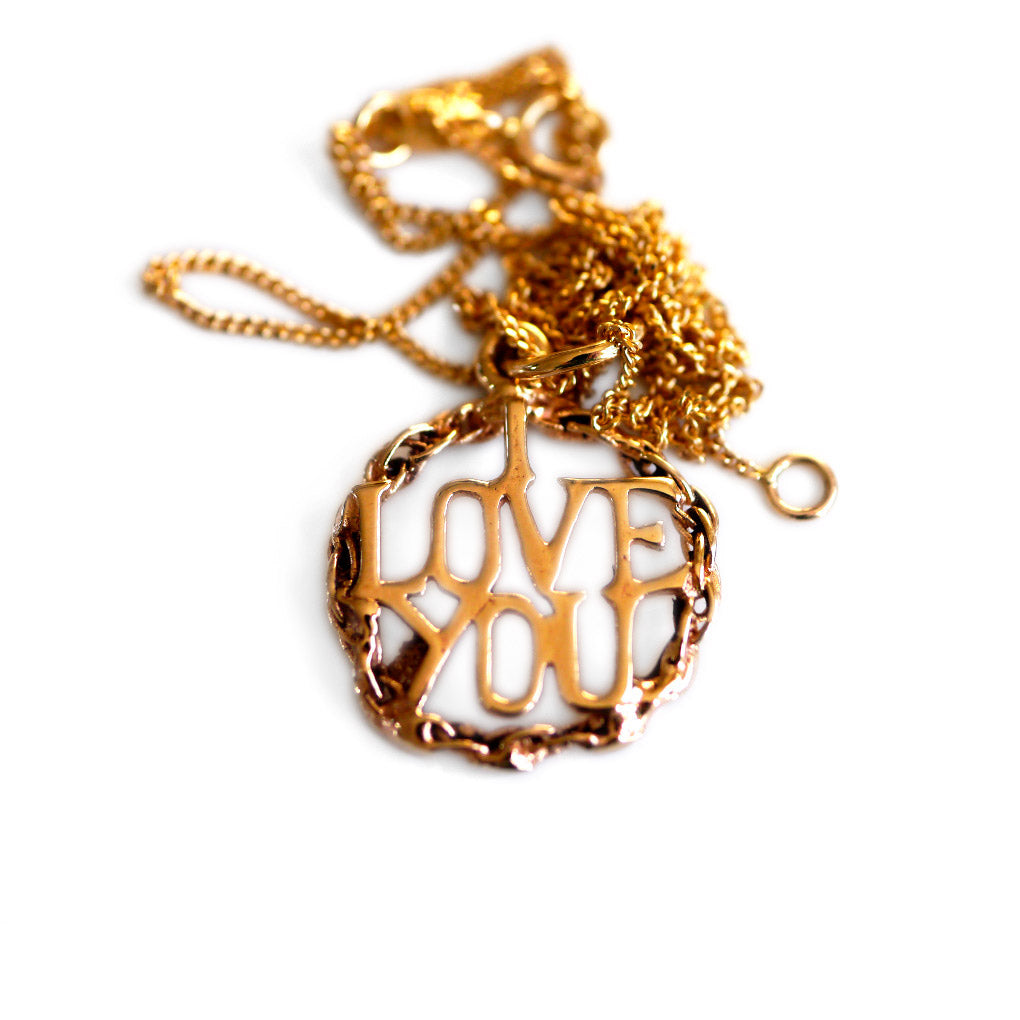 Gold Glorious Gold: 1966 I LOVE YOU Necklace