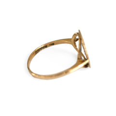 1970s Vintage Libra Gold Dress Ring