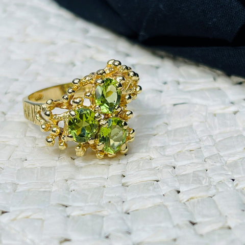 Peridot Provocateur 1972 Dress Ring