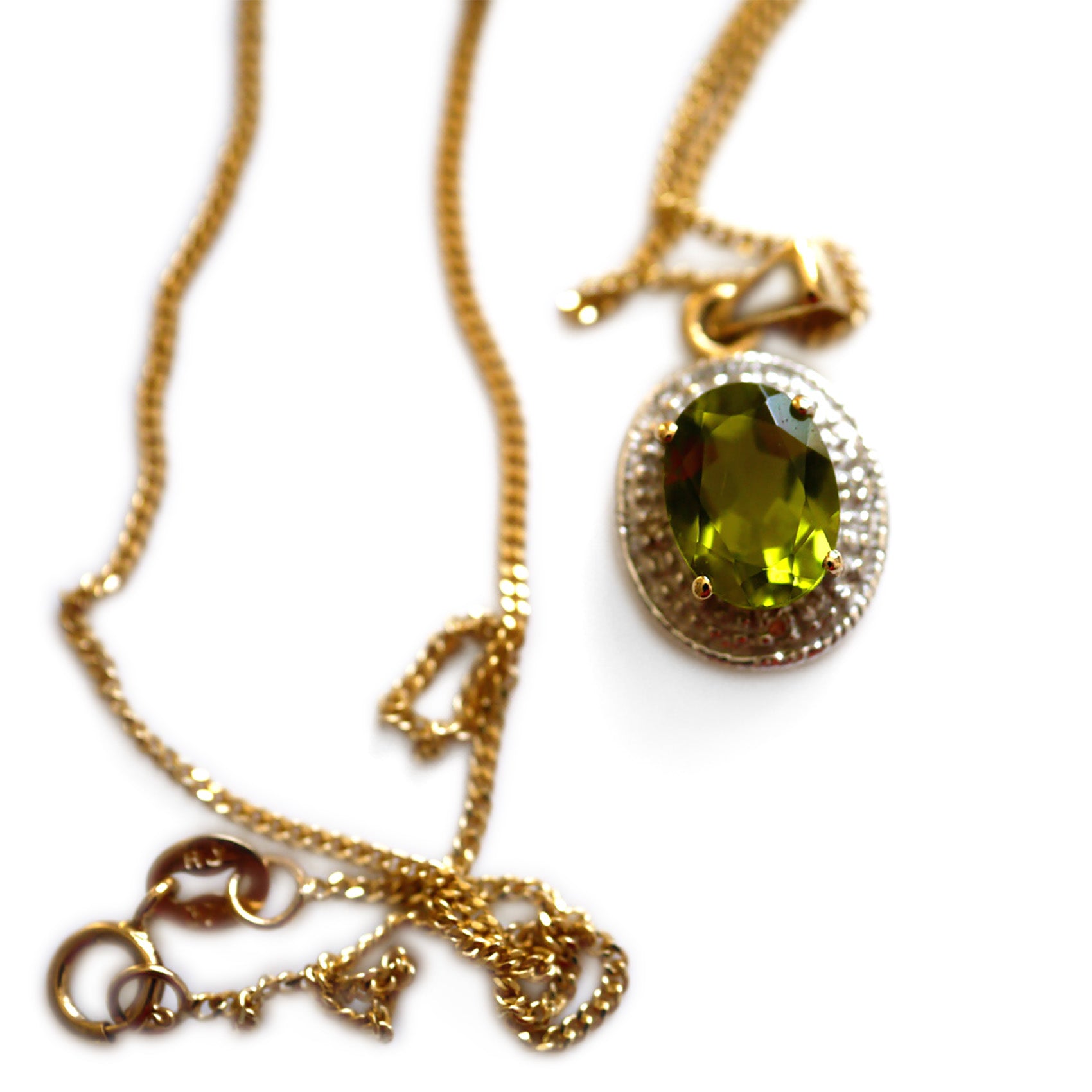 Pleasing Peridot & Diamond Necklace