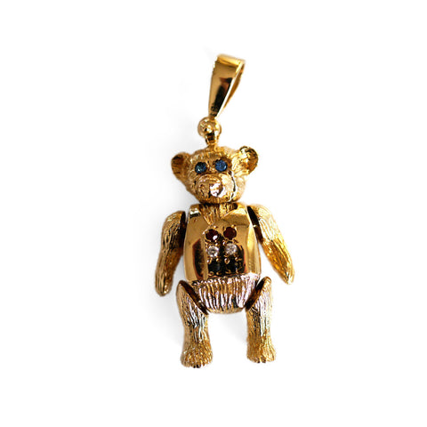 Artfully Articulated 1990s Bear Pendant