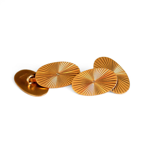 Vintage Oval Gold Cufflinks