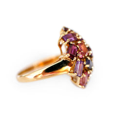 Enormous Amethyst, Iolite, Tourmaline Cocktail Ring