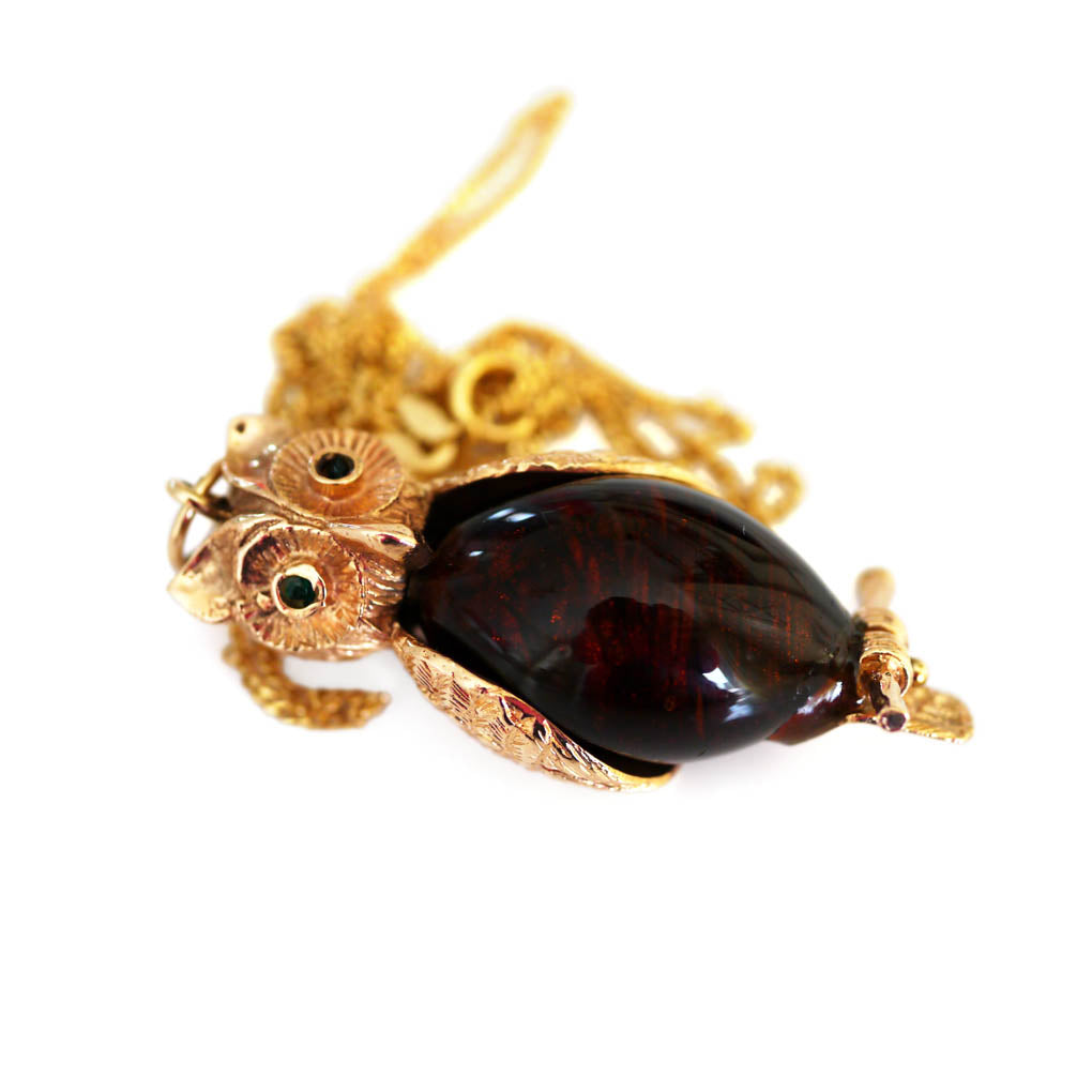 Articulated Fukuro Owl Necklace