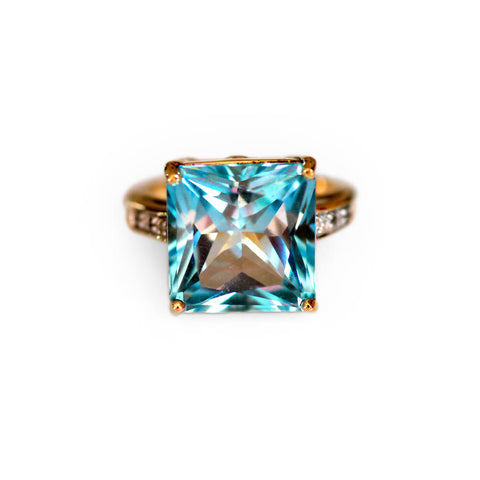 Blue Topaz & Diamond Ring 2007