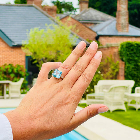 Blue Topaz & Diamond Ring 2007