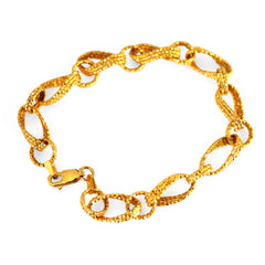 Gold Glorious Gold: Diamond Cut Bracelet