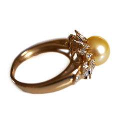 Diamond and Pearl Dress Ring