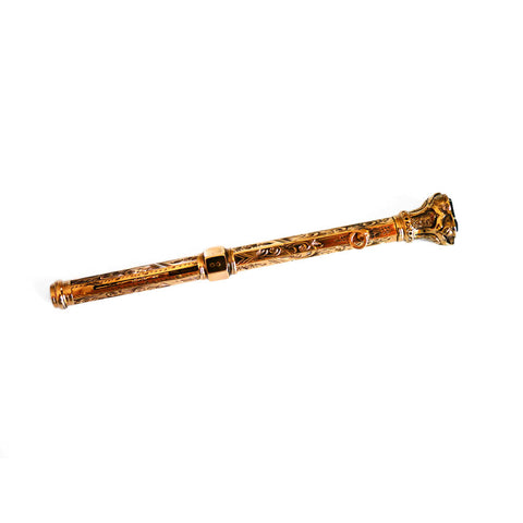 Edwardian Bloodstone Retractable Pencil photographed on a white background