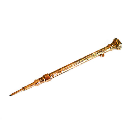Edwardian Bloodstone Retractable Pencil photographed on a white background