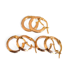 Vintage Gold Small Hoop Earrings