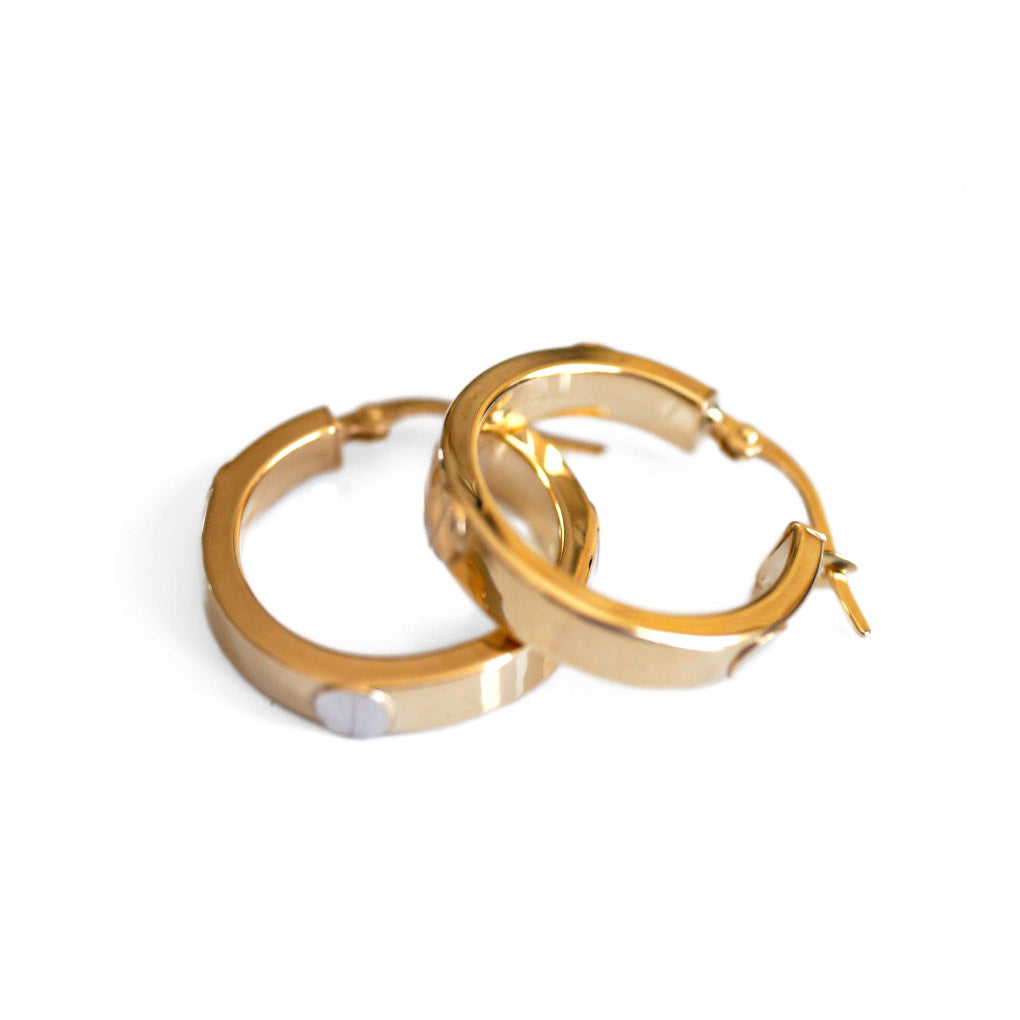 Vintage Gold Circle of Love Earrings
