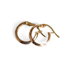  Vintage Gold Earrings Small Huggie Hoops