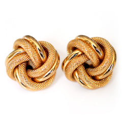 Gold Glorious Gold: Properly Oversized Knot Earrings