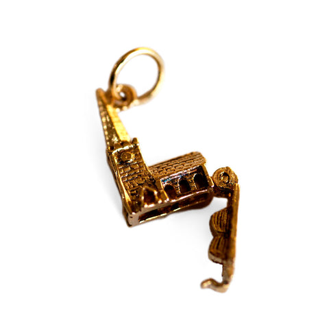 Vintage Gold Church Pendant Vintage Gold Church Charm