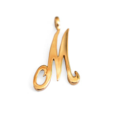 Vintage Gold Initial M Pendant