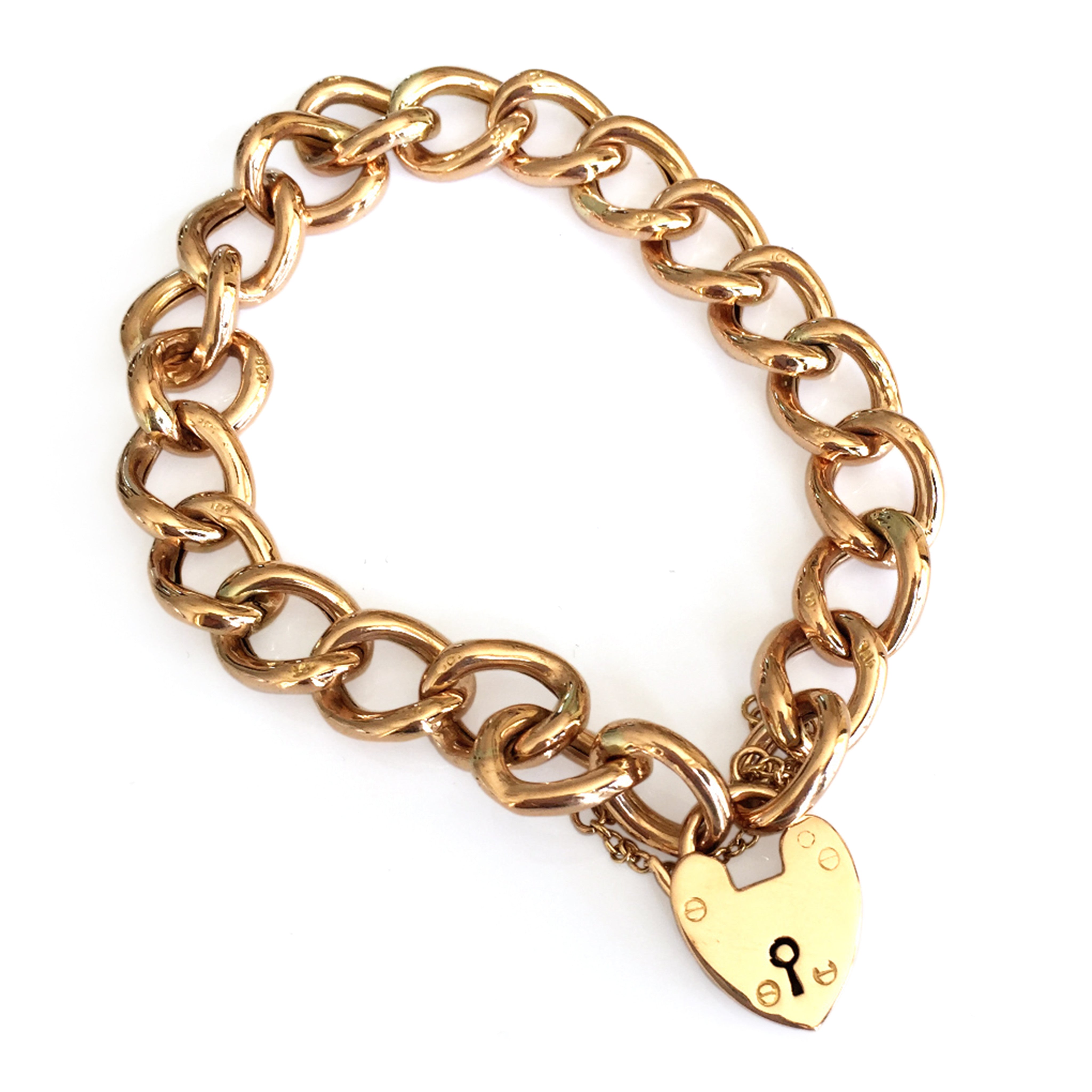 Gold Glorious Gold: Rose Gold Heart Locket Bracelet