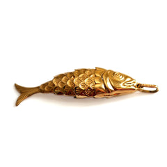 Gold Glorious Gold: Fish Pendant