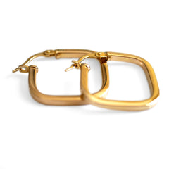 Gold Glorious Gold: Square Hoops (Medium)