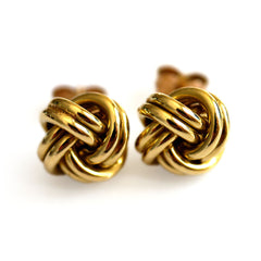 Gold Glorious Gold: Small Knot Earrings
