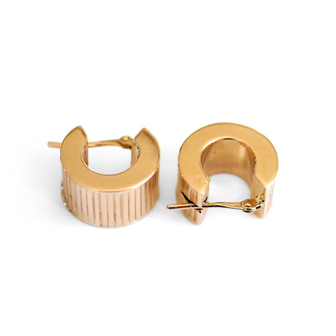 Gold Glorious Gold: Small Thick Gold Hoop Earrings