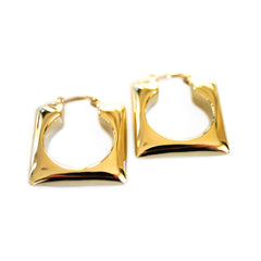 Vintage Gold Earrings Squaring the Circle