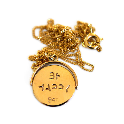 Gold Glorious Gold: Be Happy Icon Necklace