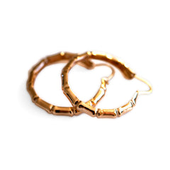 Gold Glorious Gold: Large 1977 Bamboo Hoops