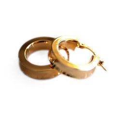 Vintage Earrings Gold Classic Small Hoops