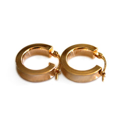 Vintage Gold Earrings Classic Small Hoops