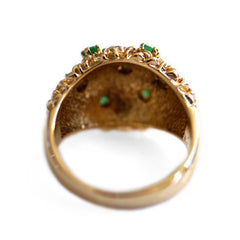 Elegant Emerald 1960s Cocktail Ring
