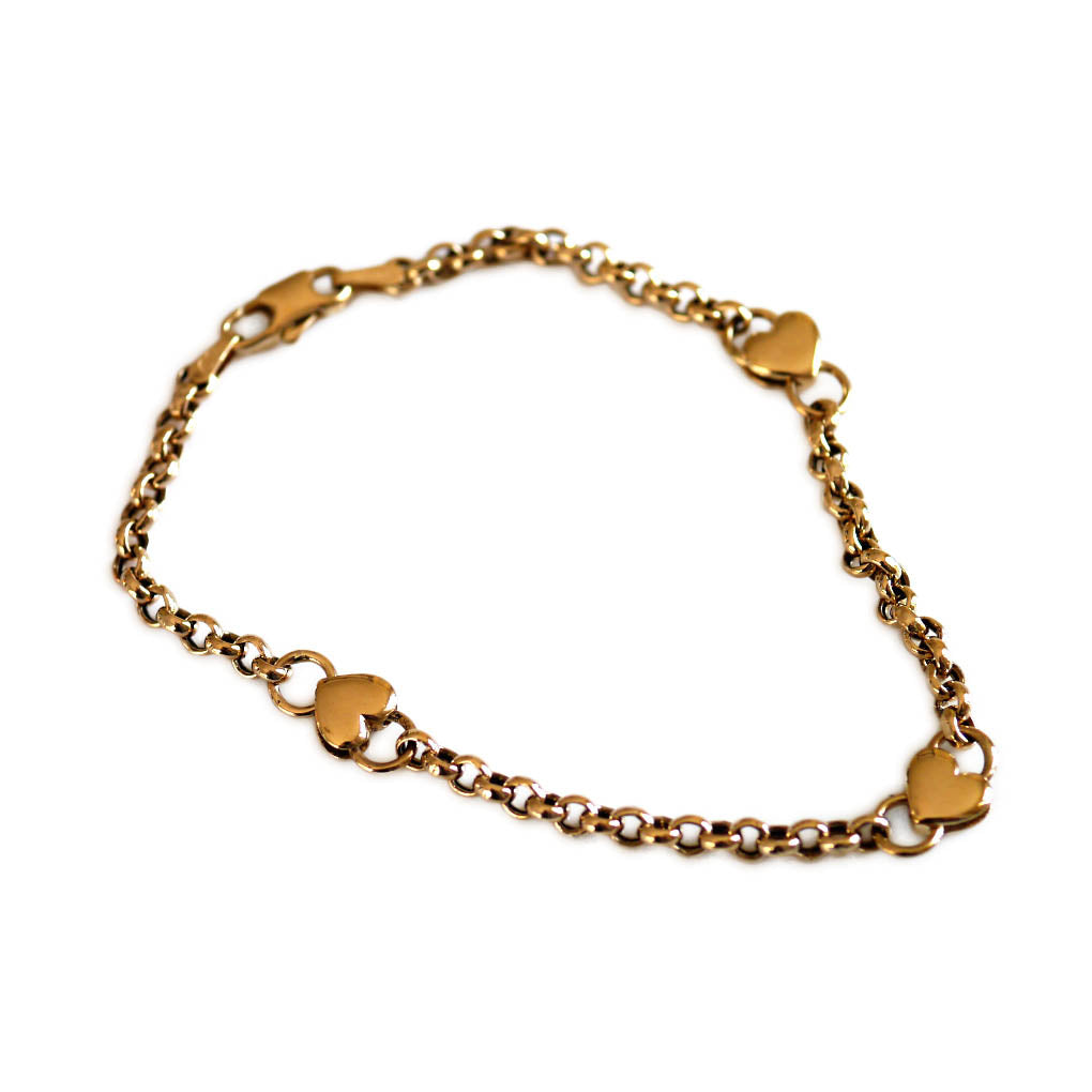 Gold Heart Vintage Bracelet