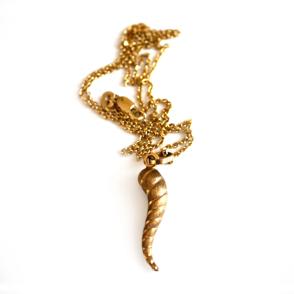Gold Glorious Gold: Cornicello Necklace