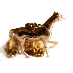 Vintage 1970s Gold Horse Necklace