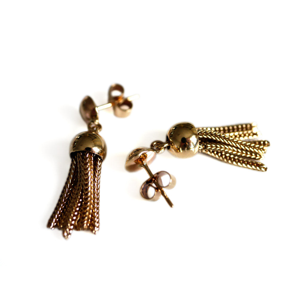 Vintage Tassel Gold Earring