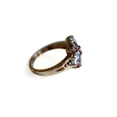 Aquamarine & Ruby Vintage Ring
