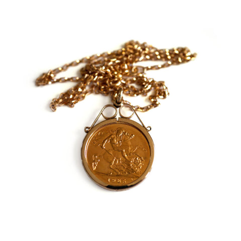 Gold Glorious Gold: 1985 Sovereign Necklace