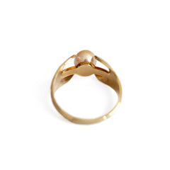 1960s Vintage Pearl Gold Dress Ring
