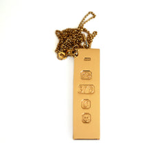 1977 Gold Vintage Ingot Pendant