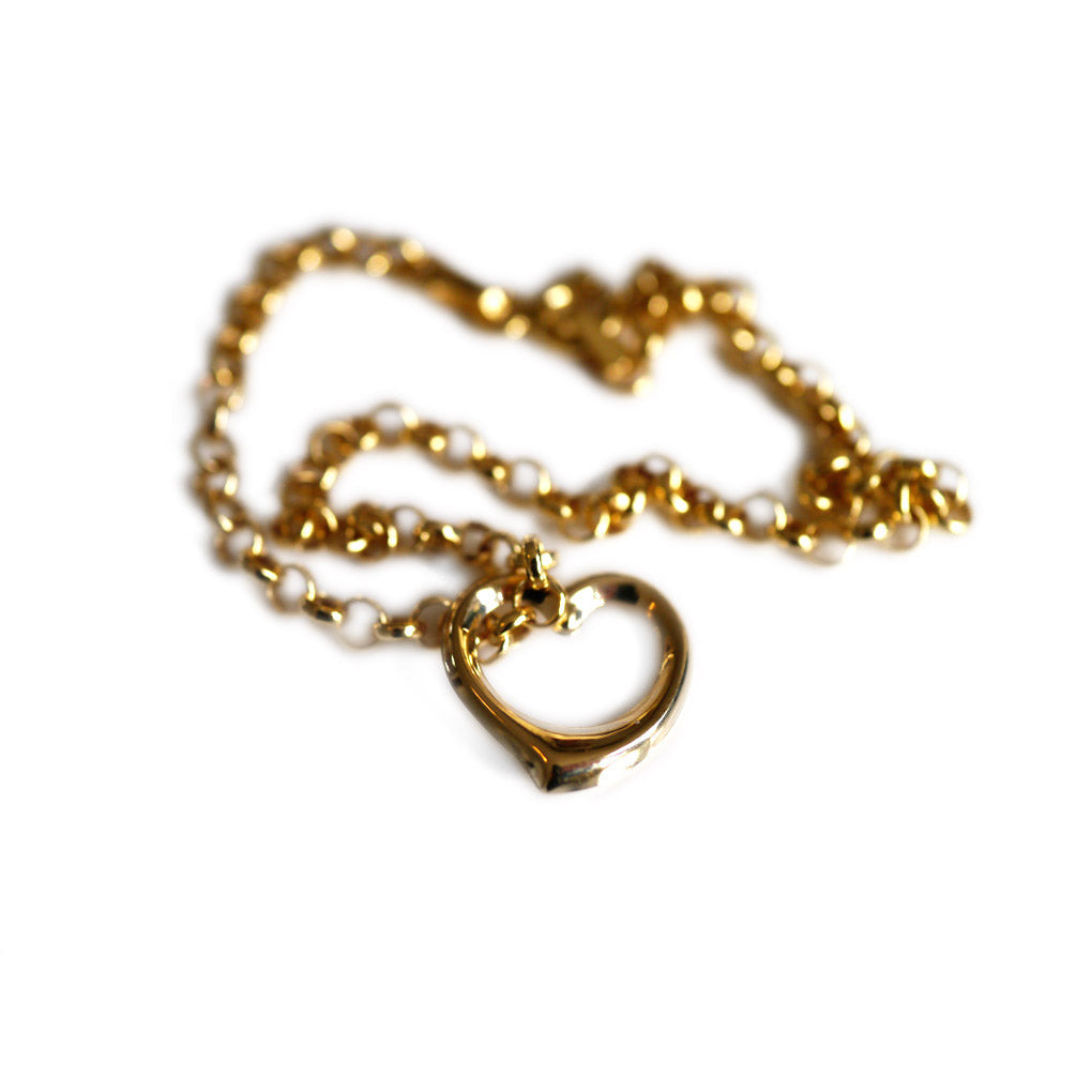 Vintage Gold Moving Heart Bracelet