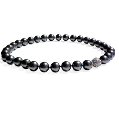 Pearls Girls: Oversized Pearl Necklace (Anthracite)