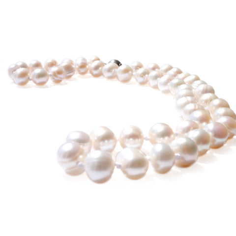 Little Satin White Pearl Necklace
