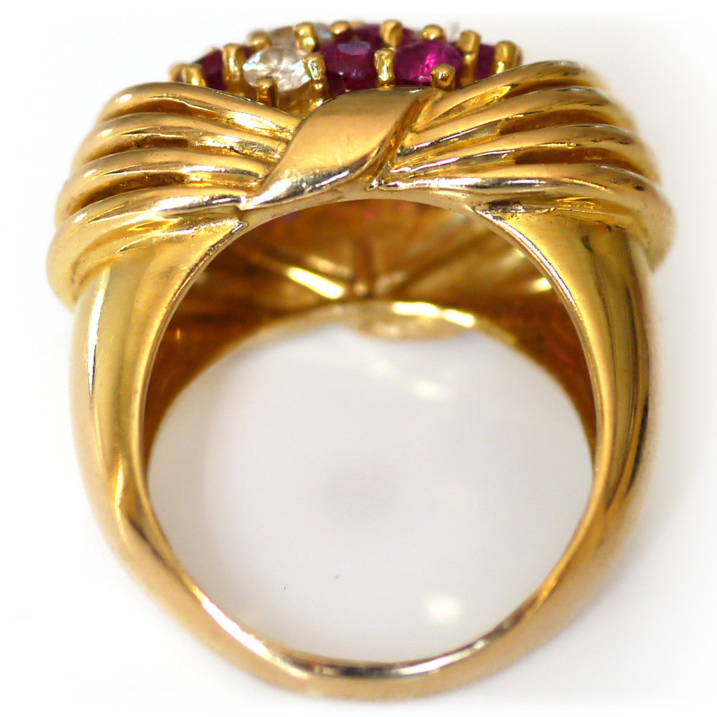 Ruby & Diamond Vintage Kutchinsky Ring