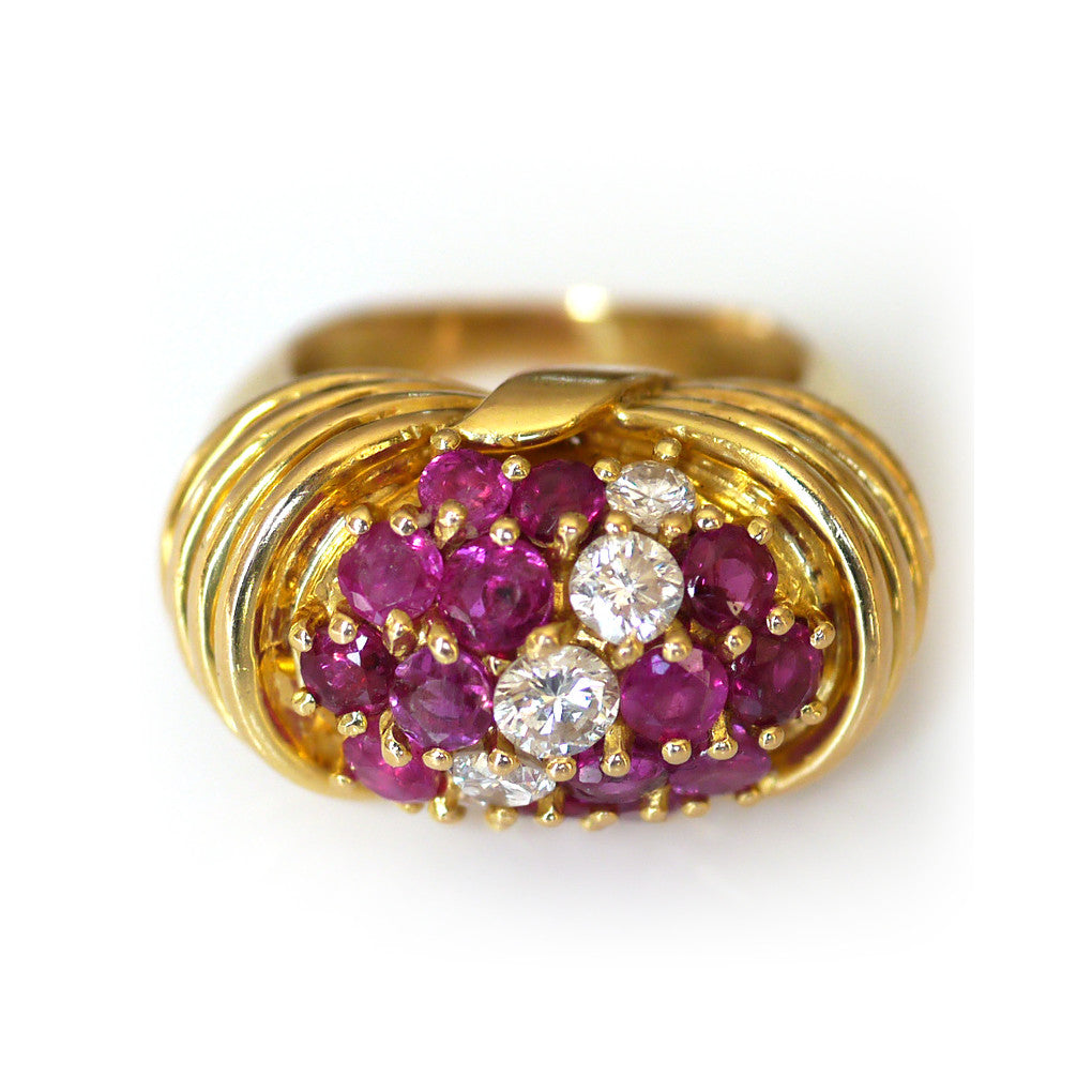 Vintage Kutchinsky Ruby & Diamond Ring