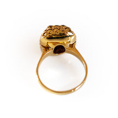 Vintage Gold Ruby Rope Ring