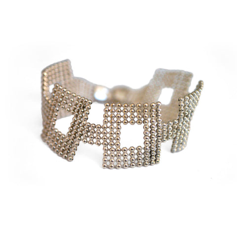 Silver Linings: Geometric Bead Bracelet