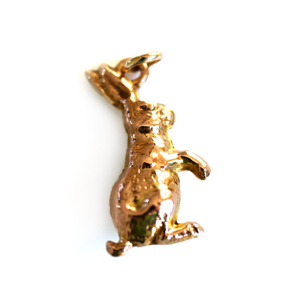 Vintage Gold Hare Pendant